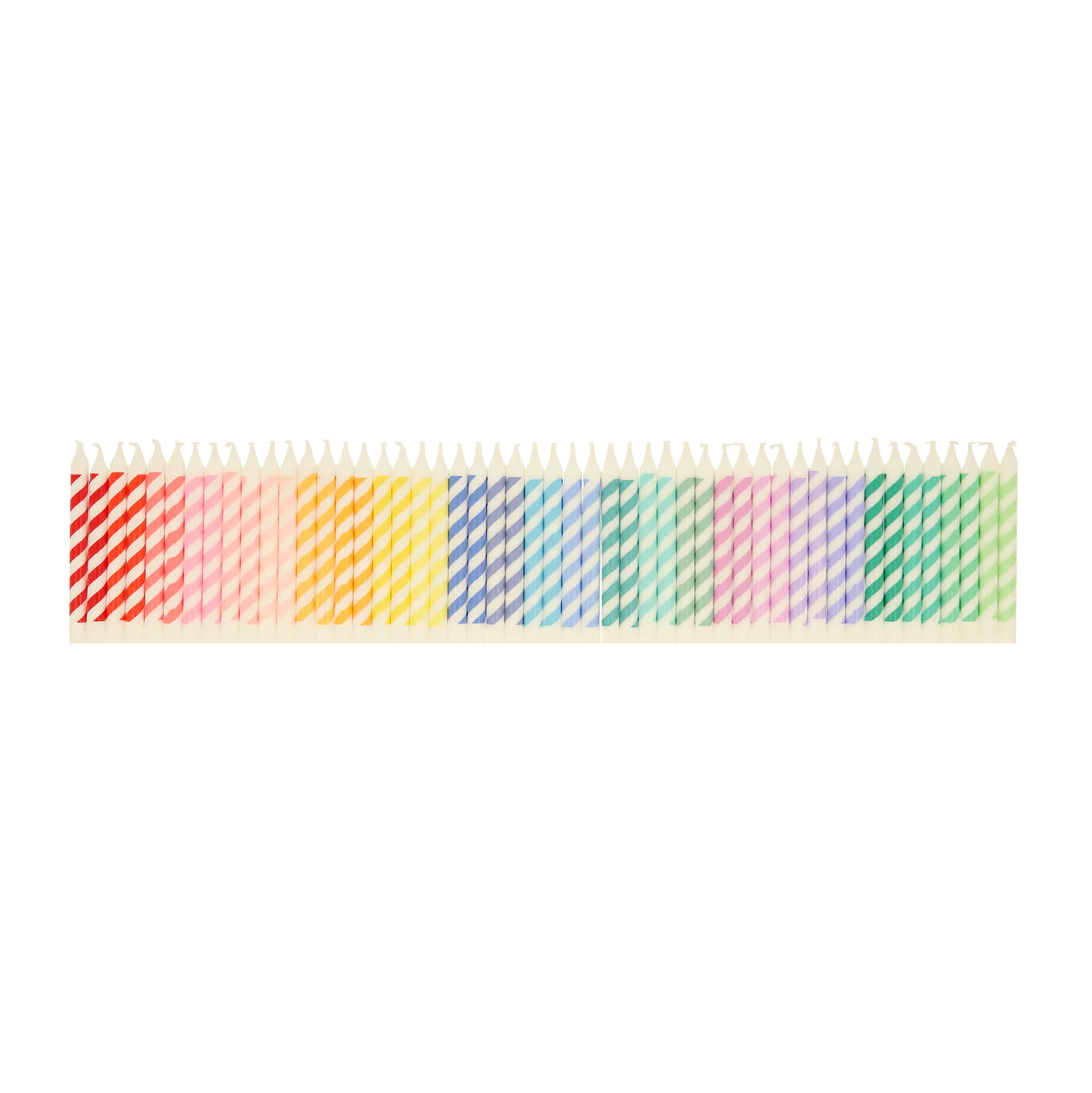 Rainbow Striped Mini Candles