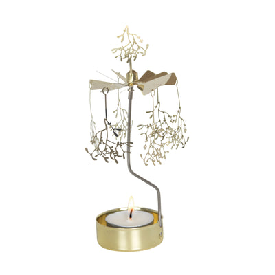 Anglaspel Candle Holder - Gold Mistletoe