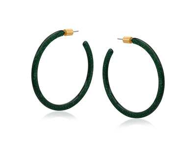 Paulina Skinny Statement Resin Hoop Earrings