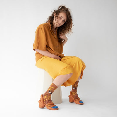 SALE Bonne Maison Socks - Mimosa Caramel