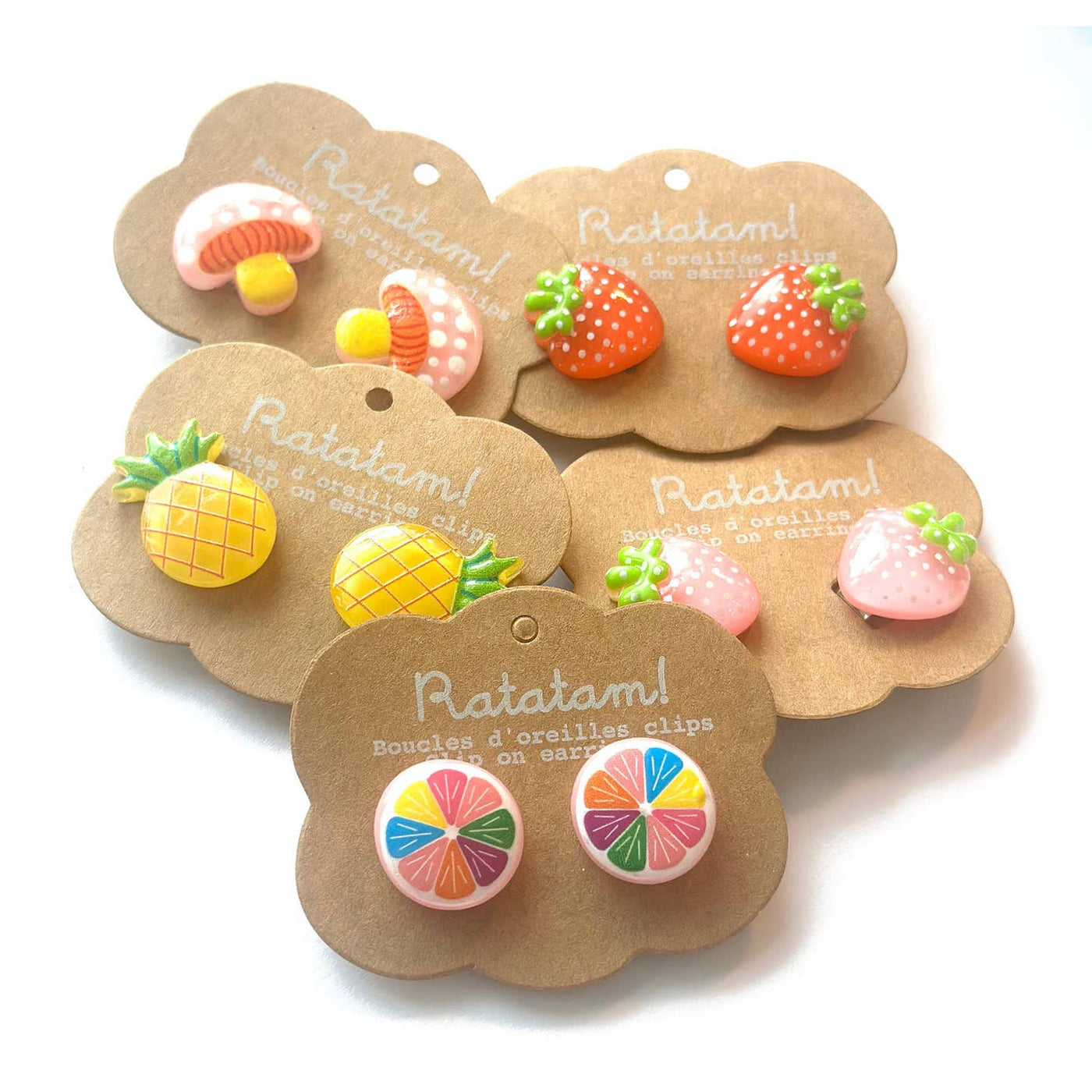 Clip-On Fruit Earrings