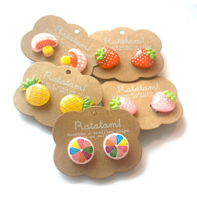 Clip-On Fruit Earrings