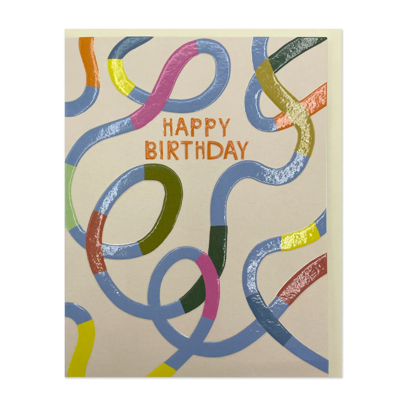 Happy Birthday Squiggles Mini Card