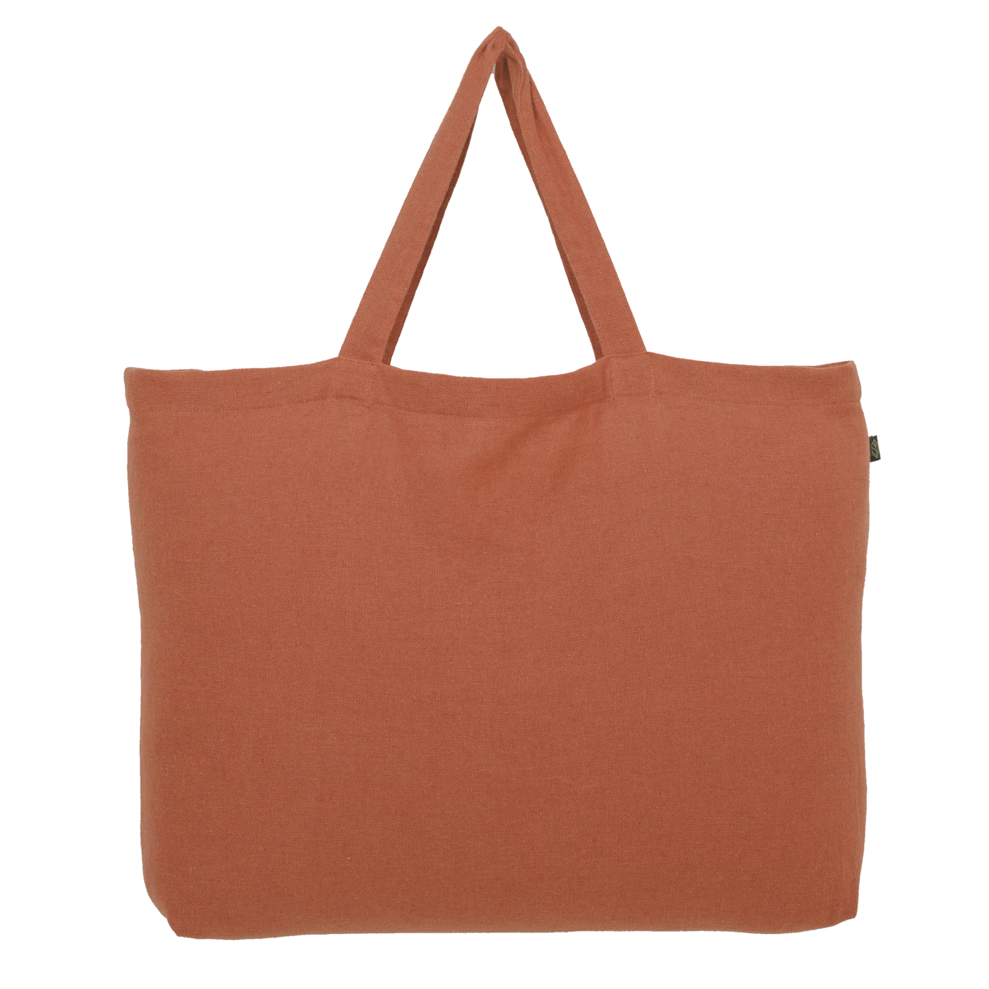 Washed Linen Cotton Sloppy Shoulder Bag - Brick