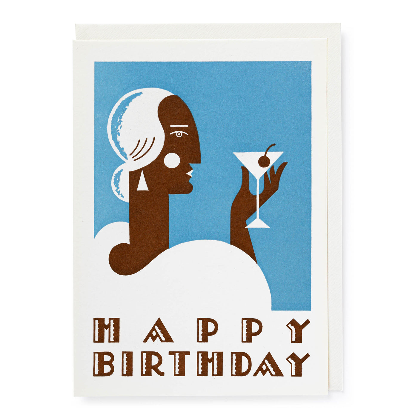 Art Deco Cocktail Birthday Card