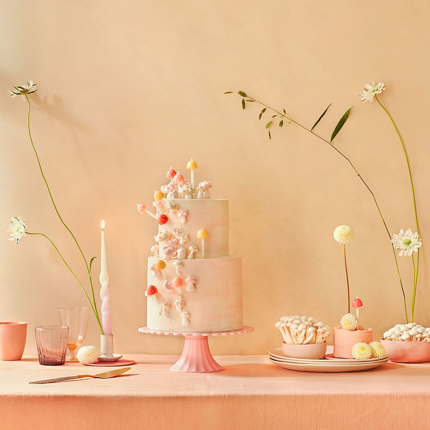 Mushroom Birthday Candles