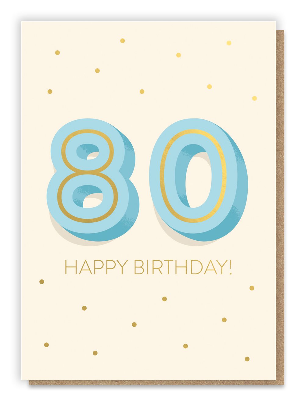 Big 8-0 Birthday Card - Age 80