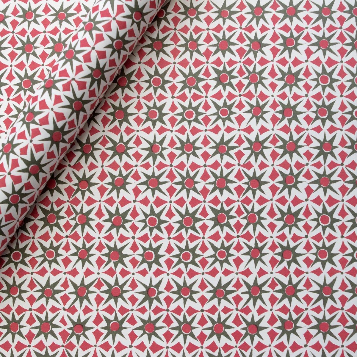 Red and Green 'Alhambra' Wrapping Paper