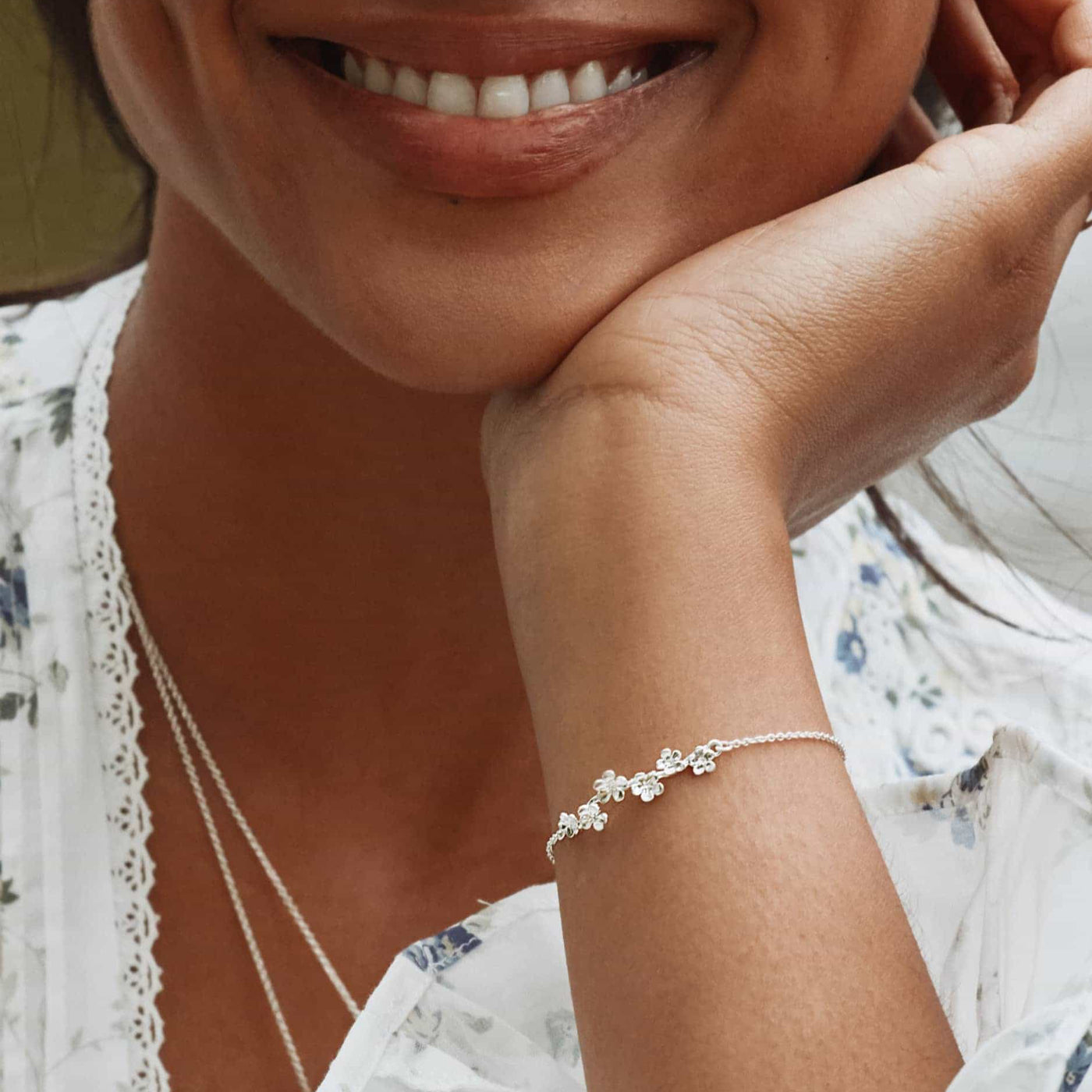 Forget Me Not Bracelet - Silver