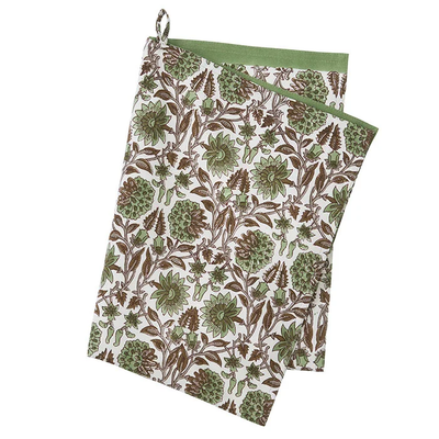 SALE Block Printed Tea Towel