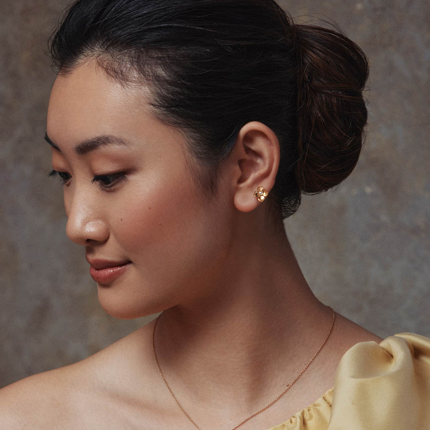 Cuckoo Flower Stud Earrings - Gold Plate