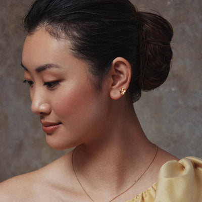 Cuckoo Flower Stud Earrings - Gold Plate