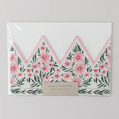Pink Cosmos Botanical Party Crown Card
