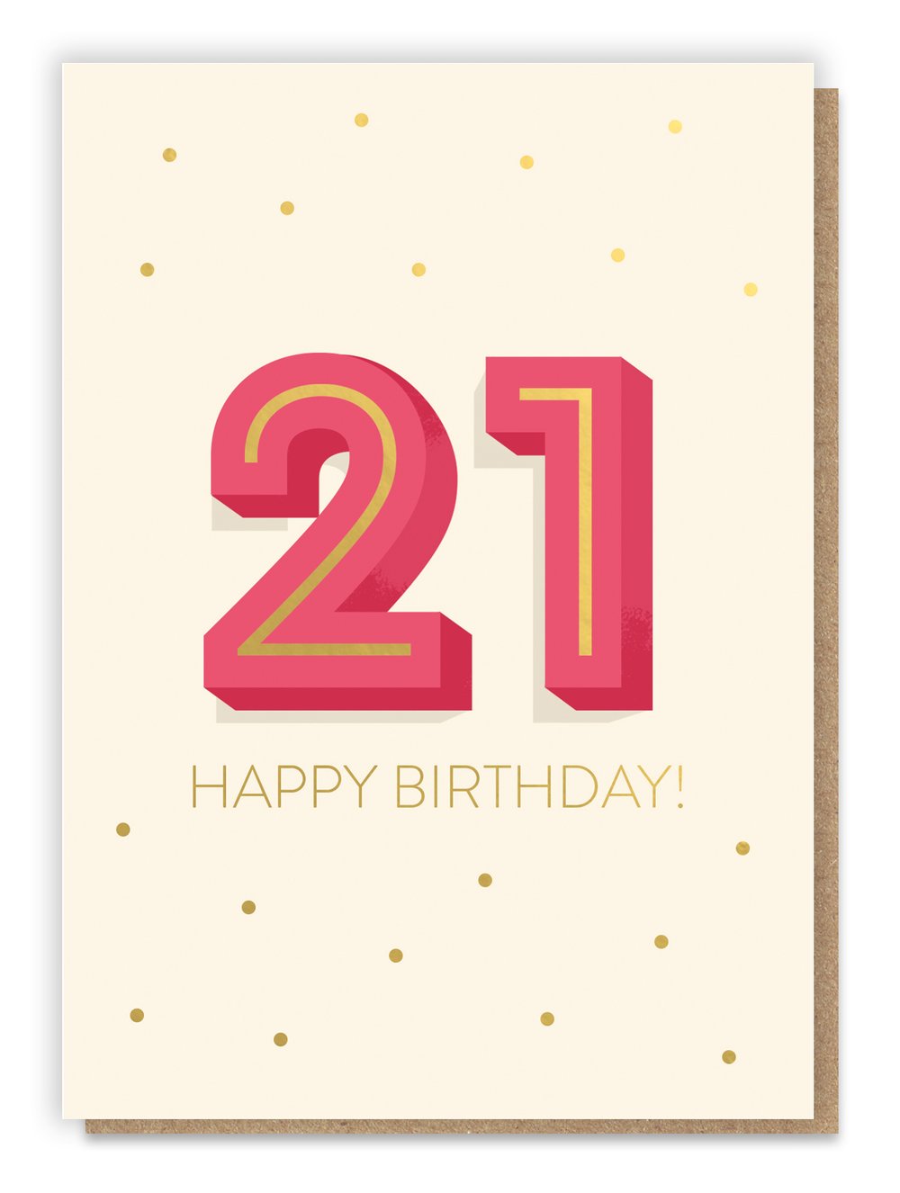 Big 2-1 Birthday Card - Age 21