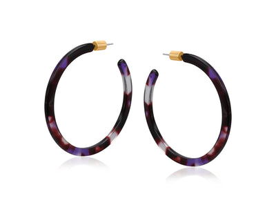 Livia Skinny Statement Resin Hoop Earrings