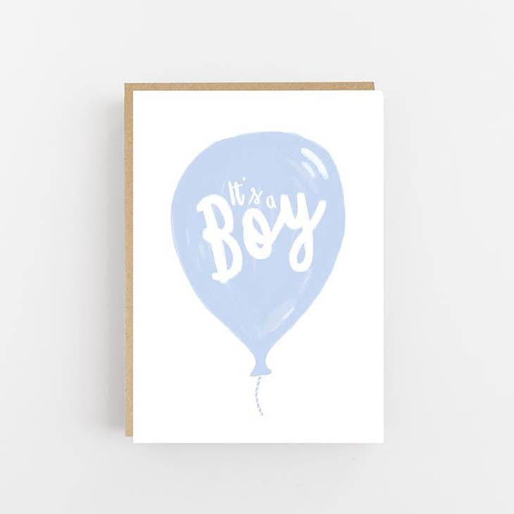 It's a Boy Balloon Card