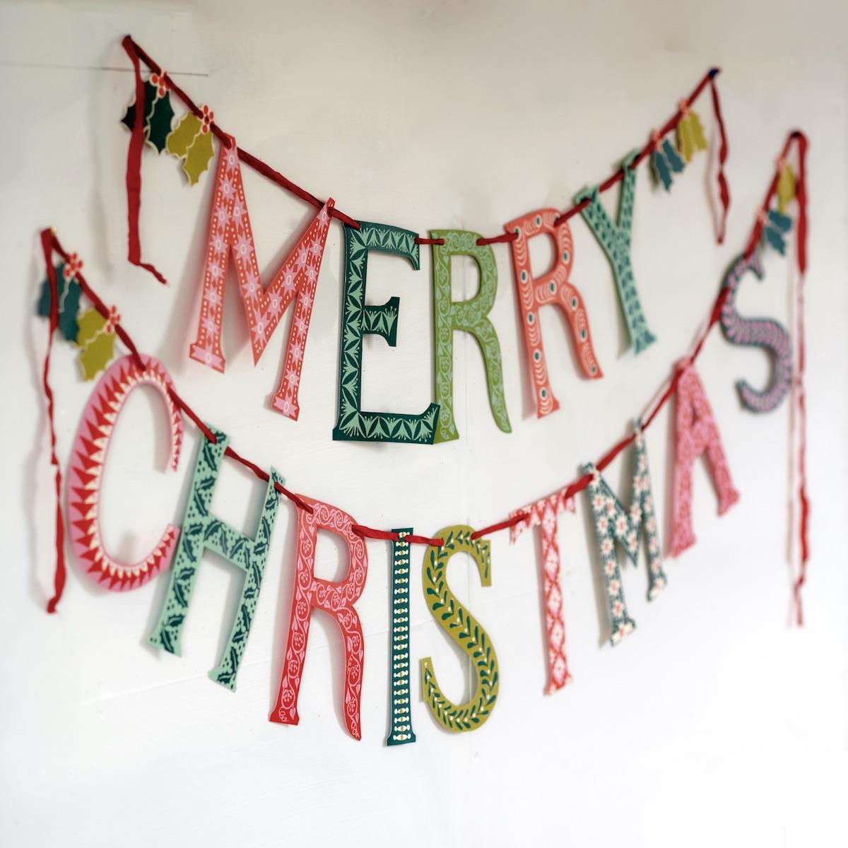 Merry Christmas Paper Banner