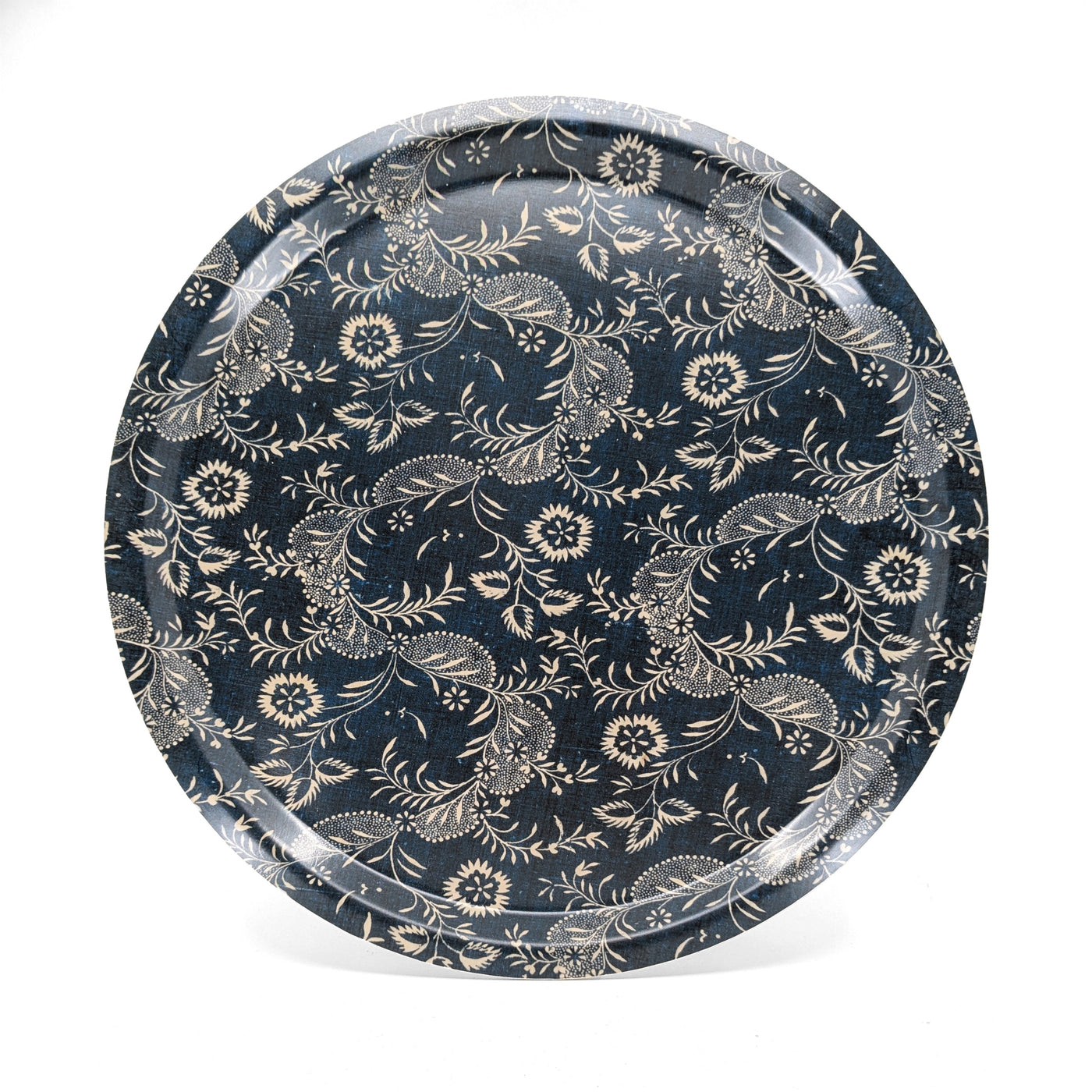 'Indigo' - Round Birch Wood Tray