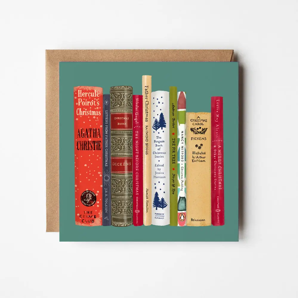 Christmas Fiction Books Greetings Card