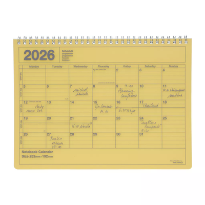 2026 Medium Notebook Calendar