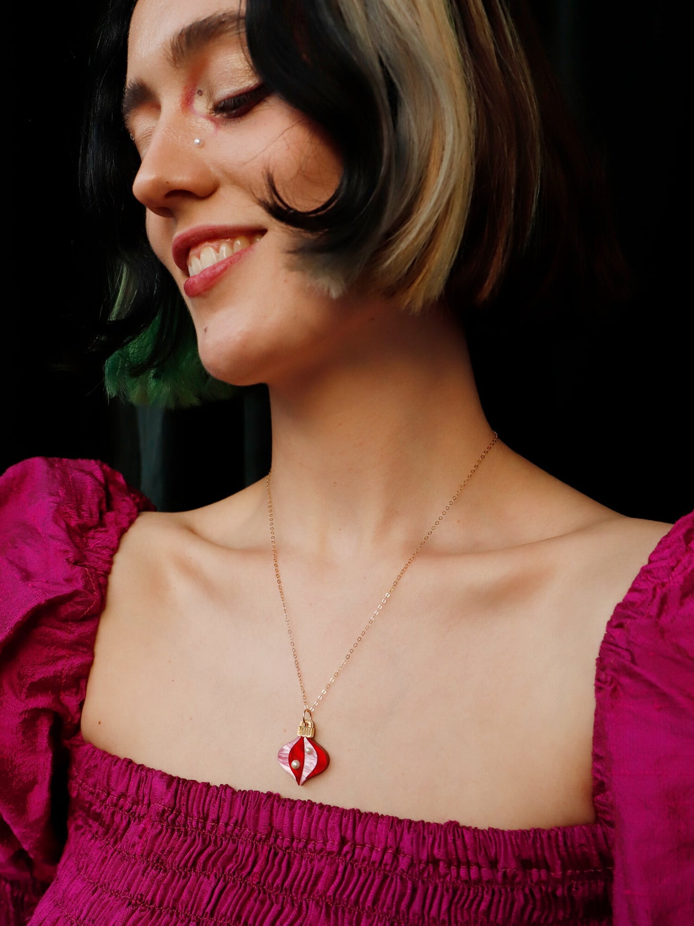 Limited Edition Bauble Necklace - Red