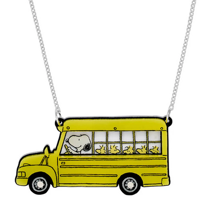 Snoopy and Woodstock Bus Necklace