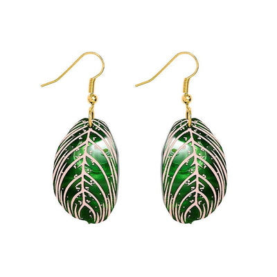 Prayer Plant Leaf Earrings