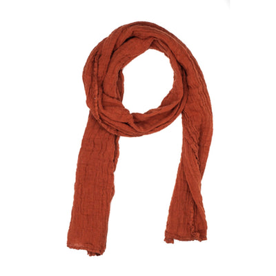 Soft Linen Scarf - Brick