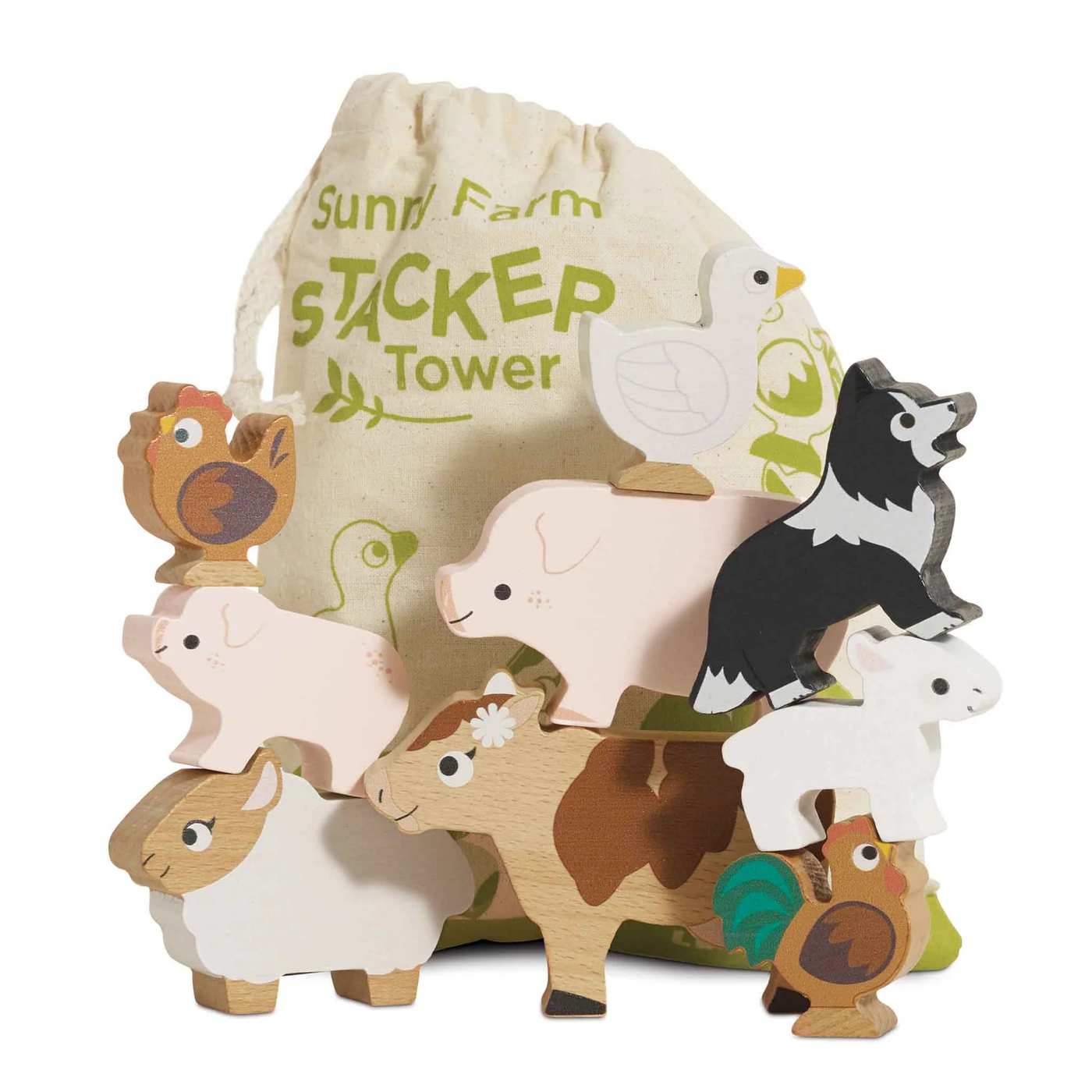 Wooden Farmyard Stacking Animals