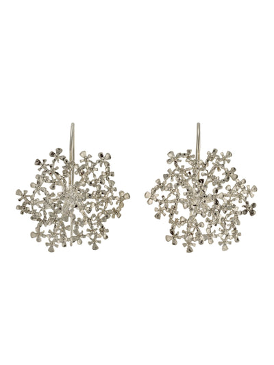Cow Parsley Hook Earrings - Silver