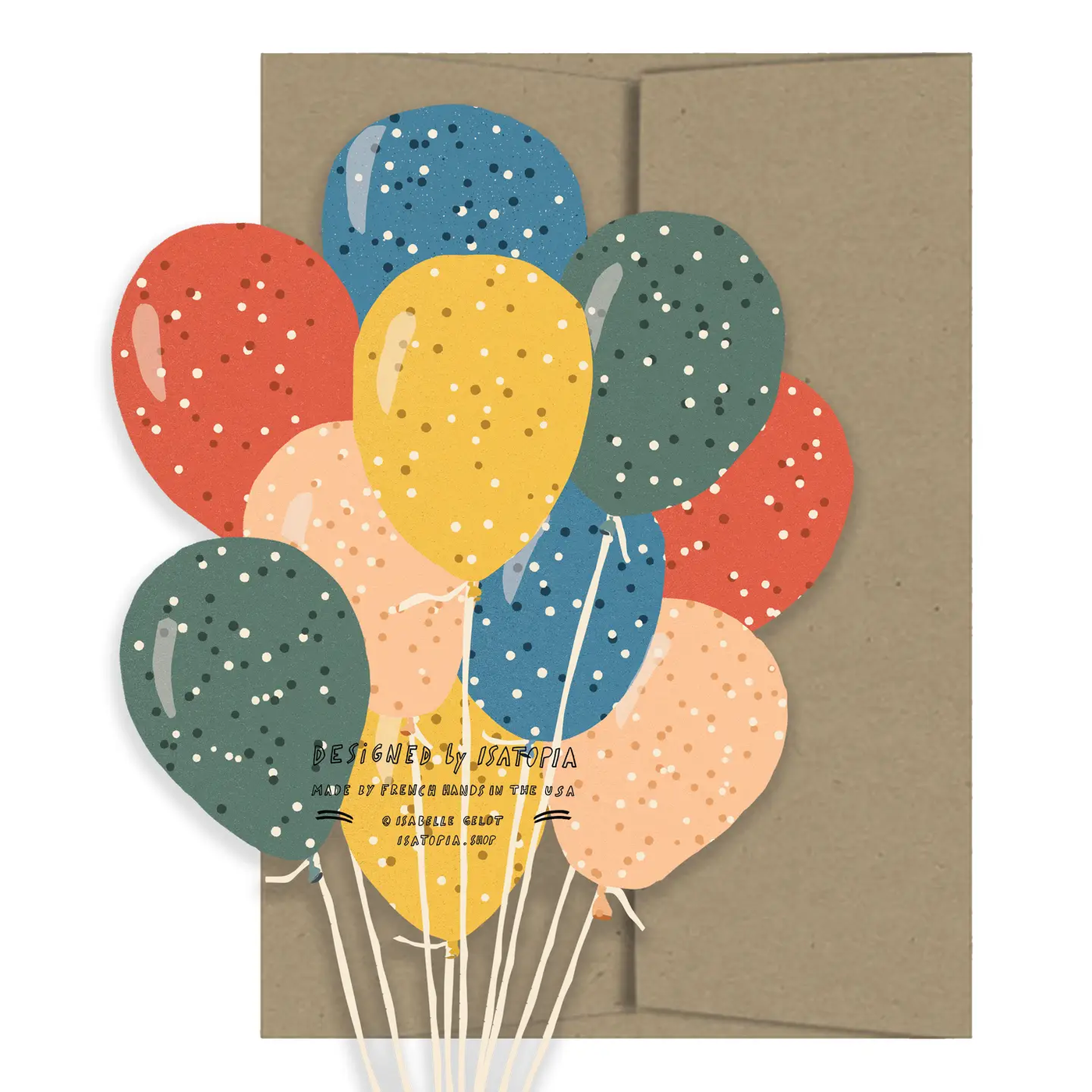 Party Balloons Die Cut Card