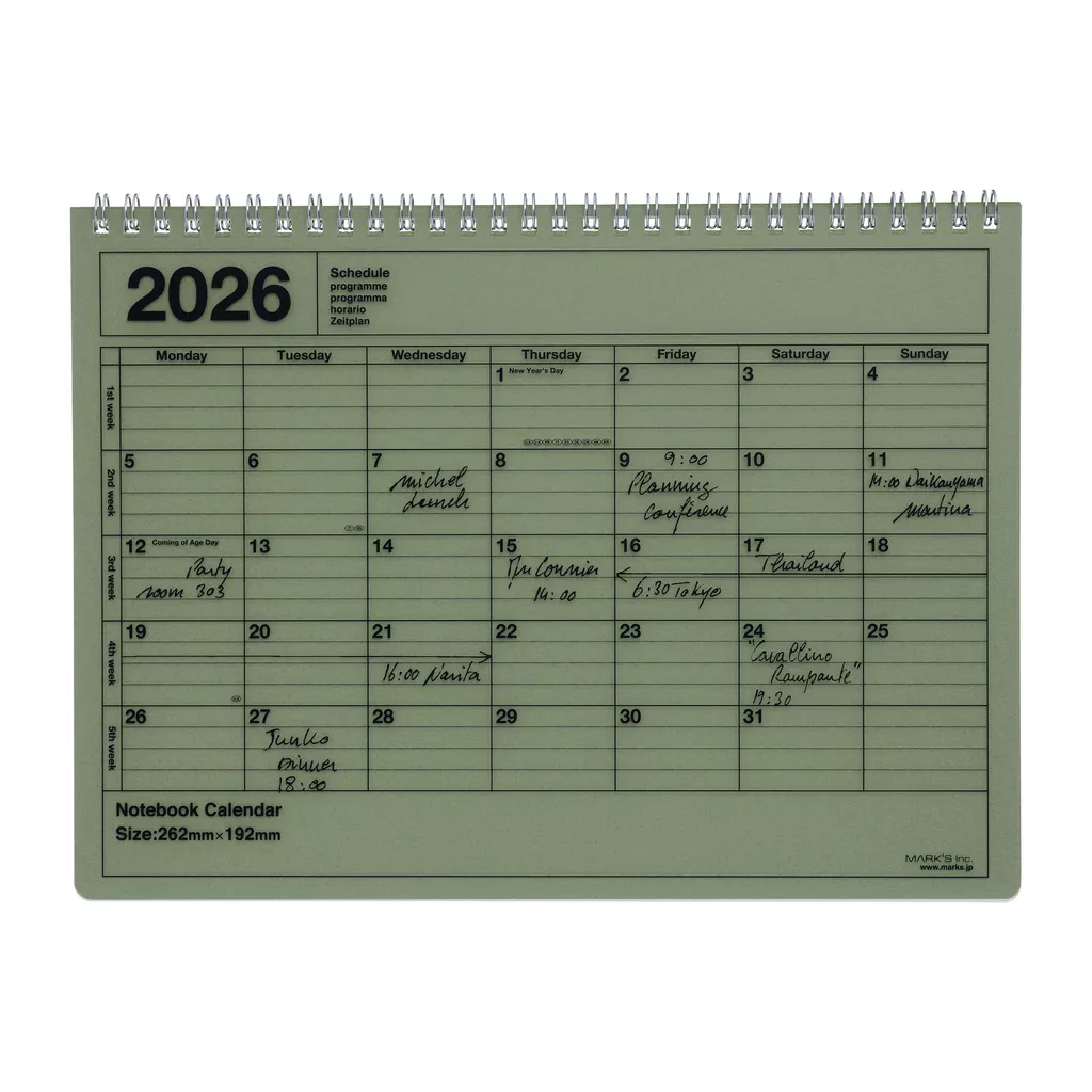 2026 Medium Notebook Calendar