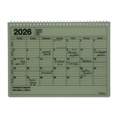2026 Medium Notebook Calendar