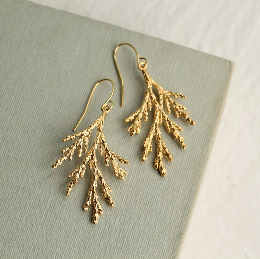 Conifer Earrings - Gold