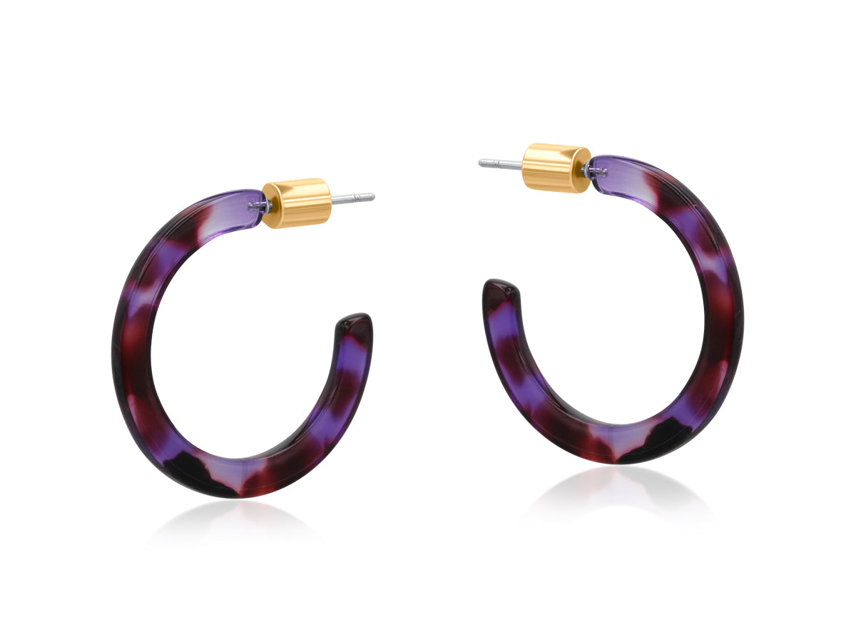 Livia Skinny Resin Hoop Earrings