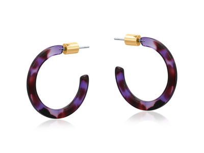 Livia Skinny Resin Hoop Earrings