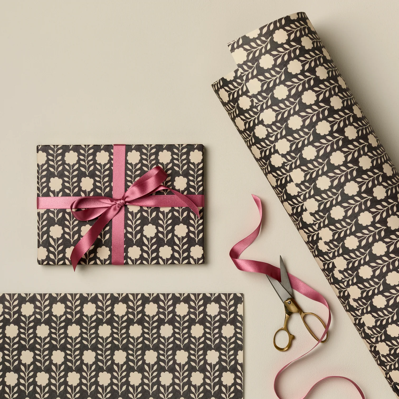 Ink Flora Single Sheet Wrapping Paper