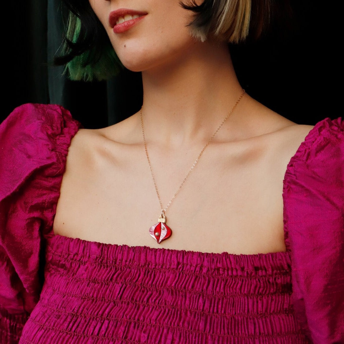 Limited Edition Bauble Necklace - Red