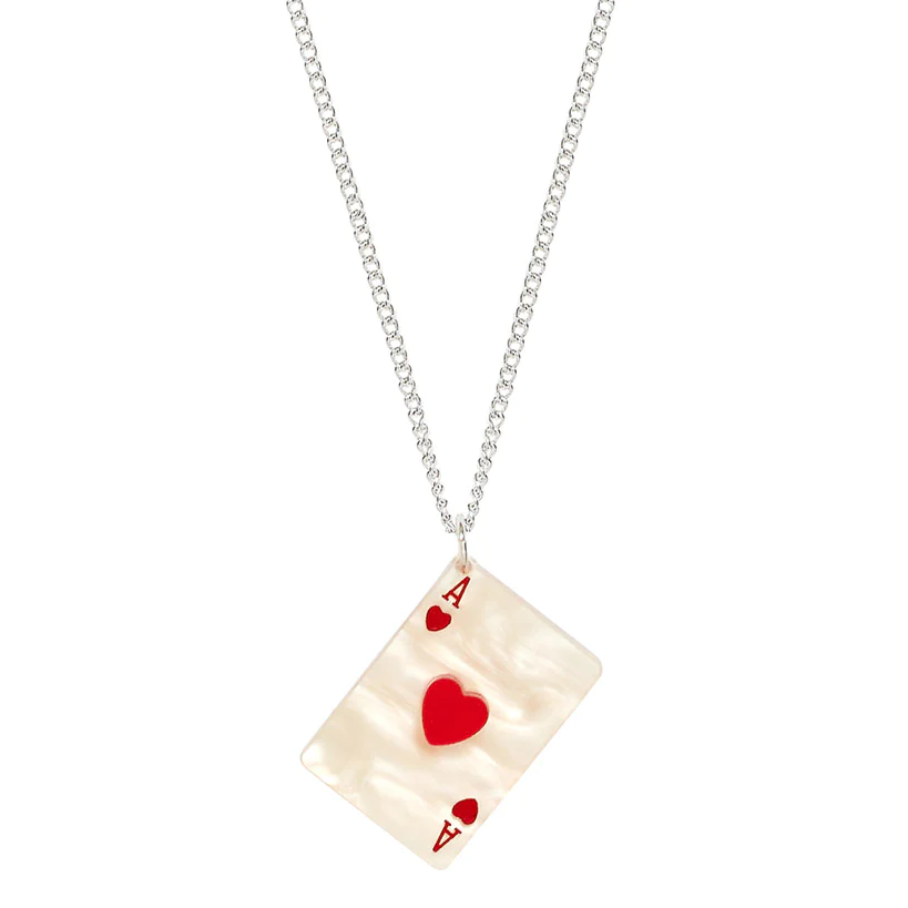 Ace of Hearts Card Pendant