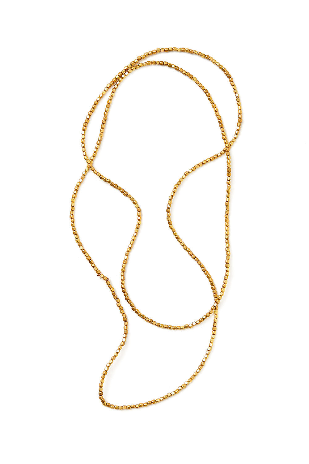 Brass Strand of Metal Seed Beads - Long