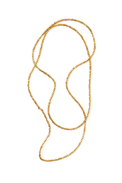 Brass Strand of Metal Seed Beads - Long