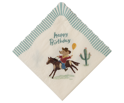 Happy Birthday Cowboy Napkins - 20pk