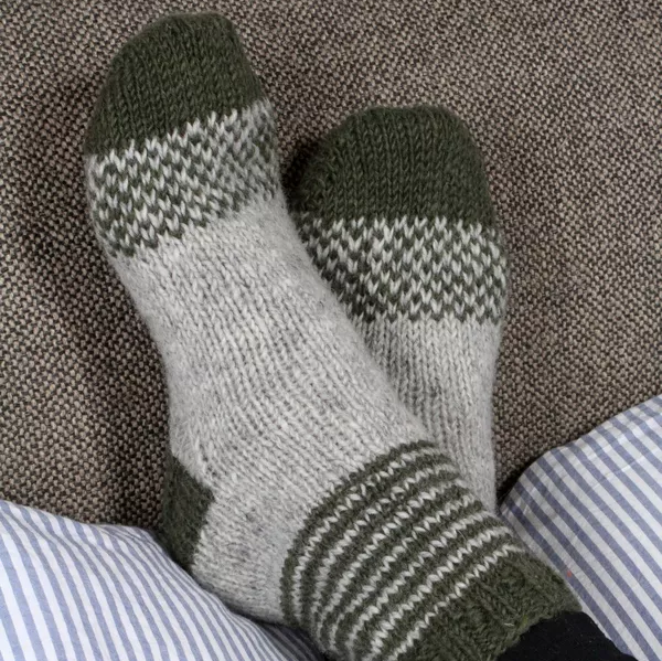 Sofa Socks - Rosslare Moss Knit Large