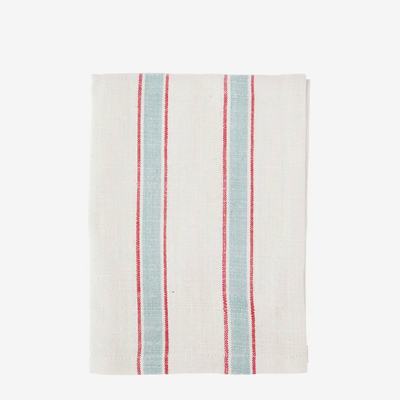 Striped Cotton Kitchen Towel - Light Green