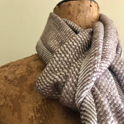 Brown Hash Wool Scarf