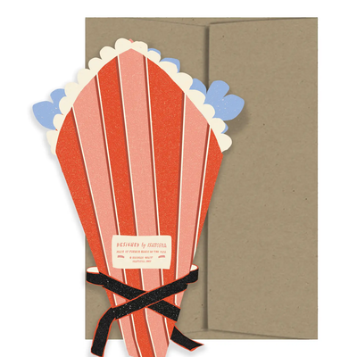 Flower Bouquet Die Cut Card