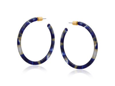 Octavia Skinny Statement Resin Hoop Earrings