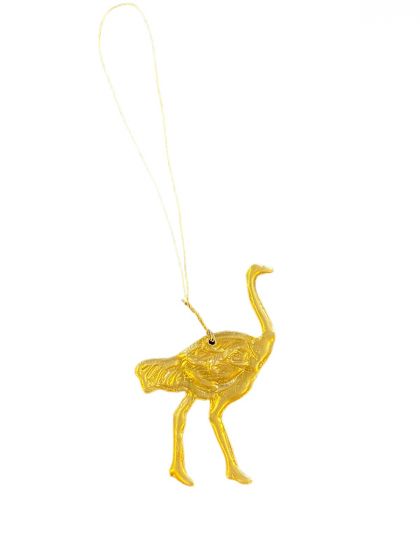 Ostrich Decoration - Pressed Antique Brass