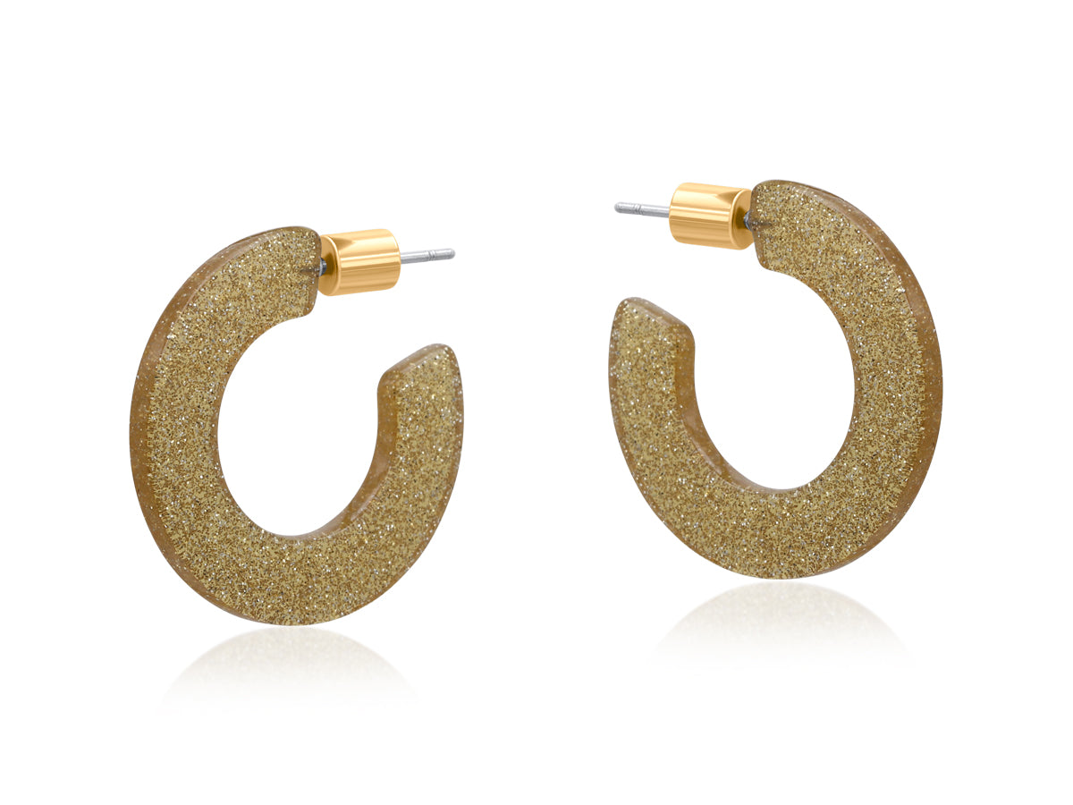 Emmauela Flat Resin Hoop Earrings