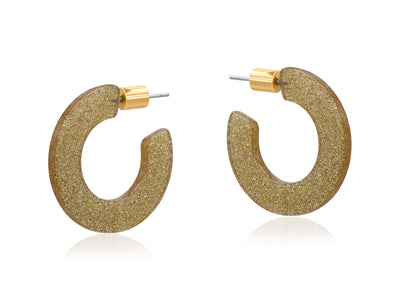 Emmauela Flat Resin Hoop Earrings